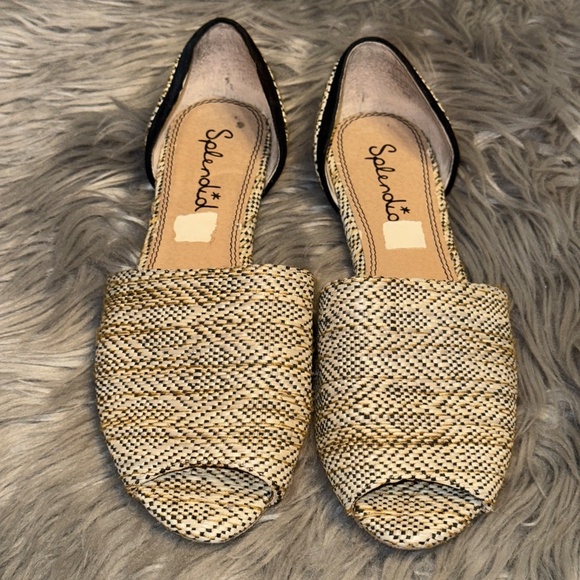 EUC Splendid Akron Rattan Open Toe Flat Sandal Boho Shoes Size 9 - Picture 4 of 10